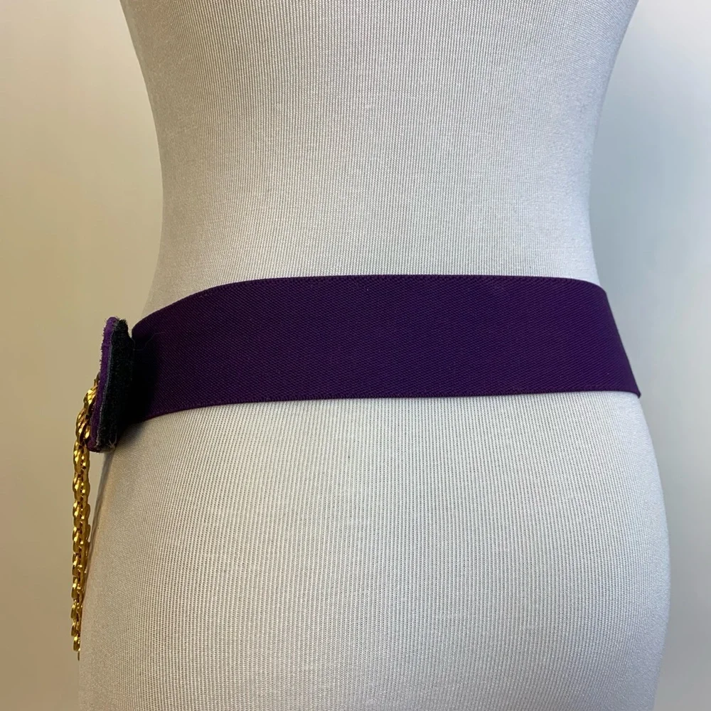 Vintage Suede Belt w/Gold Chains SOLD!!! - Picture 5 of 14